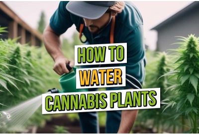 Cannabisplanten water geven